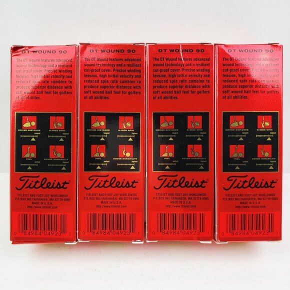 Titleist DT Wound 90 Golf Balls 12 Ct. Dupont Kosa Logos Made USA NOS - Picture 4 of 9